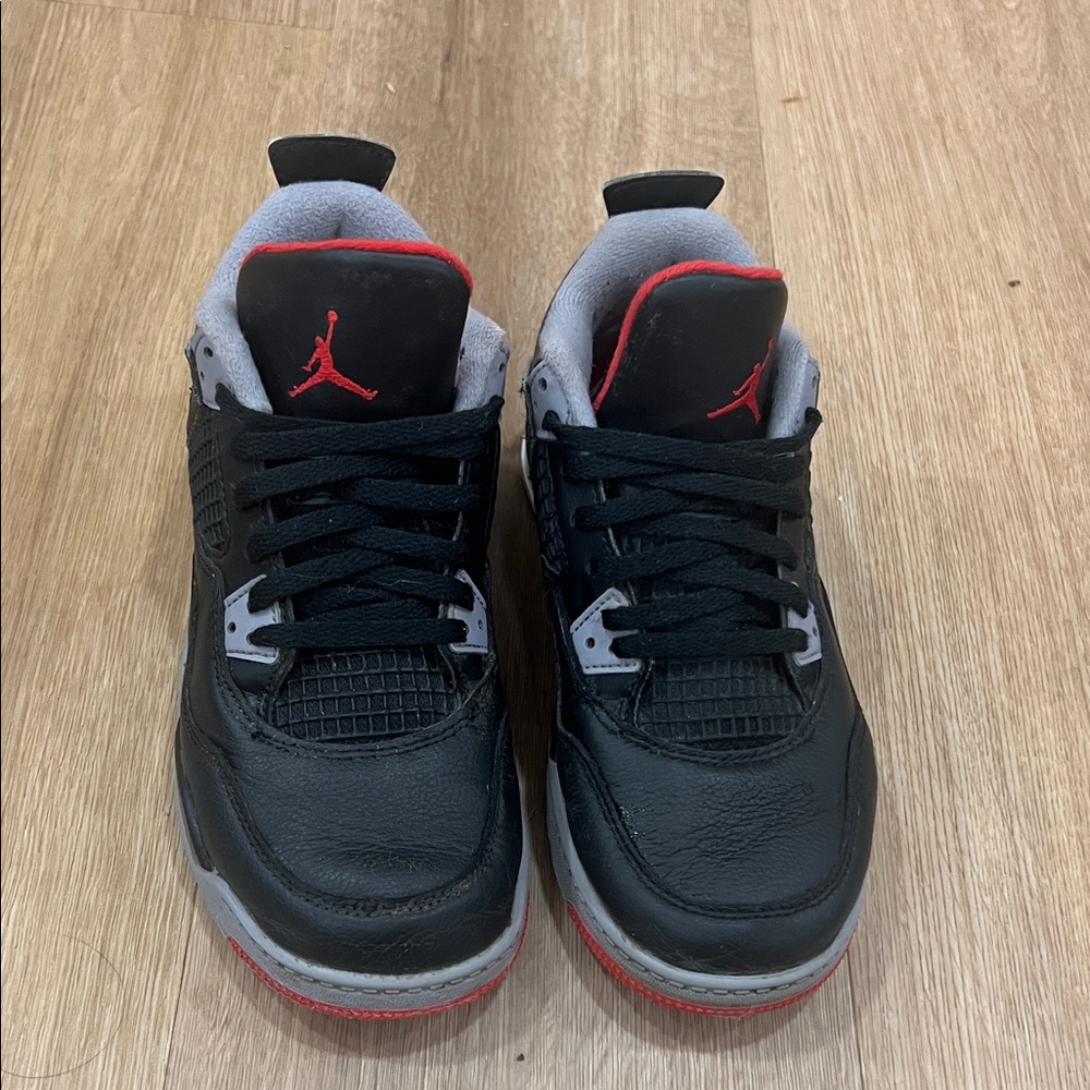 Nike Black/Red/Grey Air Jordan 4 bred Sneakers